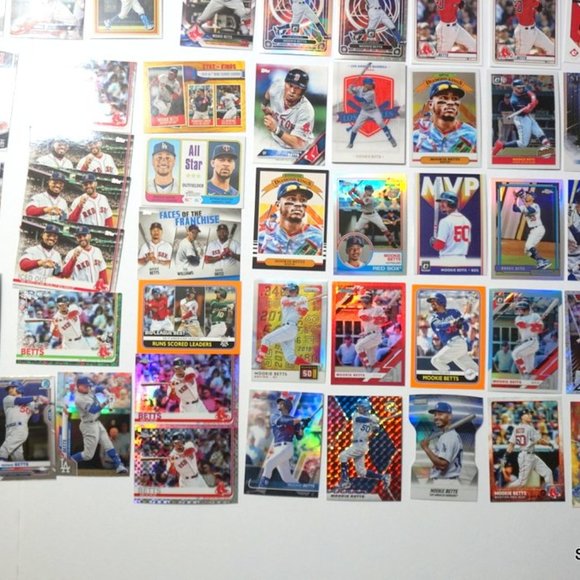 Huge Mookie Betts 99x Card Lot w/ SP Refractors Inserts Red Sox Dodgers NM/MT - Picture 3 of 11